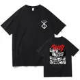 thumbnail image 1 of Camiseta de estilo Hip Hop para hombre y mujer, camisa con estampado de Berserk Guts, 100% algodón, informal, de gran tamaño, Y2K, 1 of 1