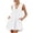 White, variant on Kvture Women's Sleeveless Babydoll Tank Mini Dress Scoop Neck Ruched Short Dress with Side Pockets Summer Party Dresses White