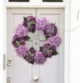 thumbnail image 2 of 24" Mixed Purple Hydrangea Christmas Wreath – Artificial Floral Front Door Wreath, Lifelike Greenery & Hydrangea Decoration for Spring, Summer, Indoor & Outdoor Home Décor, 2 of 5