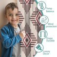 thumbnail image 3 of Blackout Kids Curtains,Beige Geometric Diamond Striped Pattern Childrens Insulated Curtains Set Of 2,Bedroom Essentials,Toddler Room Decor 42x84in(106x213cm), 3 of 5