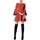 thumbnail image 2 of bar III Vestido ajustado y acampanado con mangas acampanadas para mujer, rojo, extragrande bar III  Entallado y acampanado, 2 of 2