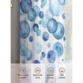 thumbnail image 6 of Blue Bubbles Sheer Curtains 54 Inch Long 2 Panels, Watercolor Gradient Bubble Summer Ocean Light Filtering Rod Pocket Curtains, Sheer Voile Drapes for Living Room Bedroom, 52"x54", 6 of 8