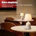 thumbnail image 2 of SHIBA-Bedside Table Lamp with White Fabric Lampshade, 3 Color Temperatures and 10-Level Dimming, LED Desk Lamp with Terrazzo-Patterned White Aluminum Base, Gift for Decoration and Lighting, 2 of 4
