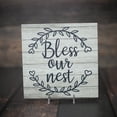 thumbnail image 5 of Bless our Nest Rustic Farmhouse Style White Wood Sign Wall Décor Gift 8 x 8 Wood Sign B3-08080001006, 5 of 8