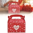 thumbnail image 4 of 10 Pcs Valentines Box,Valentine's Day Gift Treat Boxes,Cookie Boxes with Colorful Heart shaped Design for Party Favor,Classroom Exchange Prizes,Valentines Candy Boxes(Red), 4 of 5