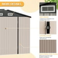 thumbnail image 2 of Outdoor Storage Shed, 6.4' x 4' Galvanized Metal Steel Shed with Lockable Door for Backyard, Garden, 2 of 7