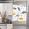 thumbnail image 3 of Hand Drawn Doodle Fish Dishwasher Magnet Cover Magnetic Fridge Door Cover Home Kitchen Decor 23"x 26", 3 of 6