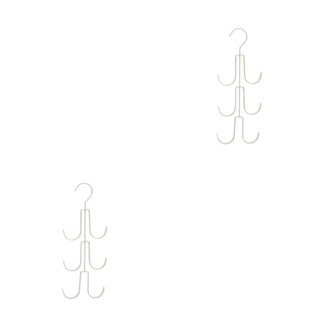 Naiovety Monederos Bolsos Perchero Colgador Gancho Organizador Titular Multifuncional Resistente Metal Ahorro de espacio Suministros Beige Beige 2piezas