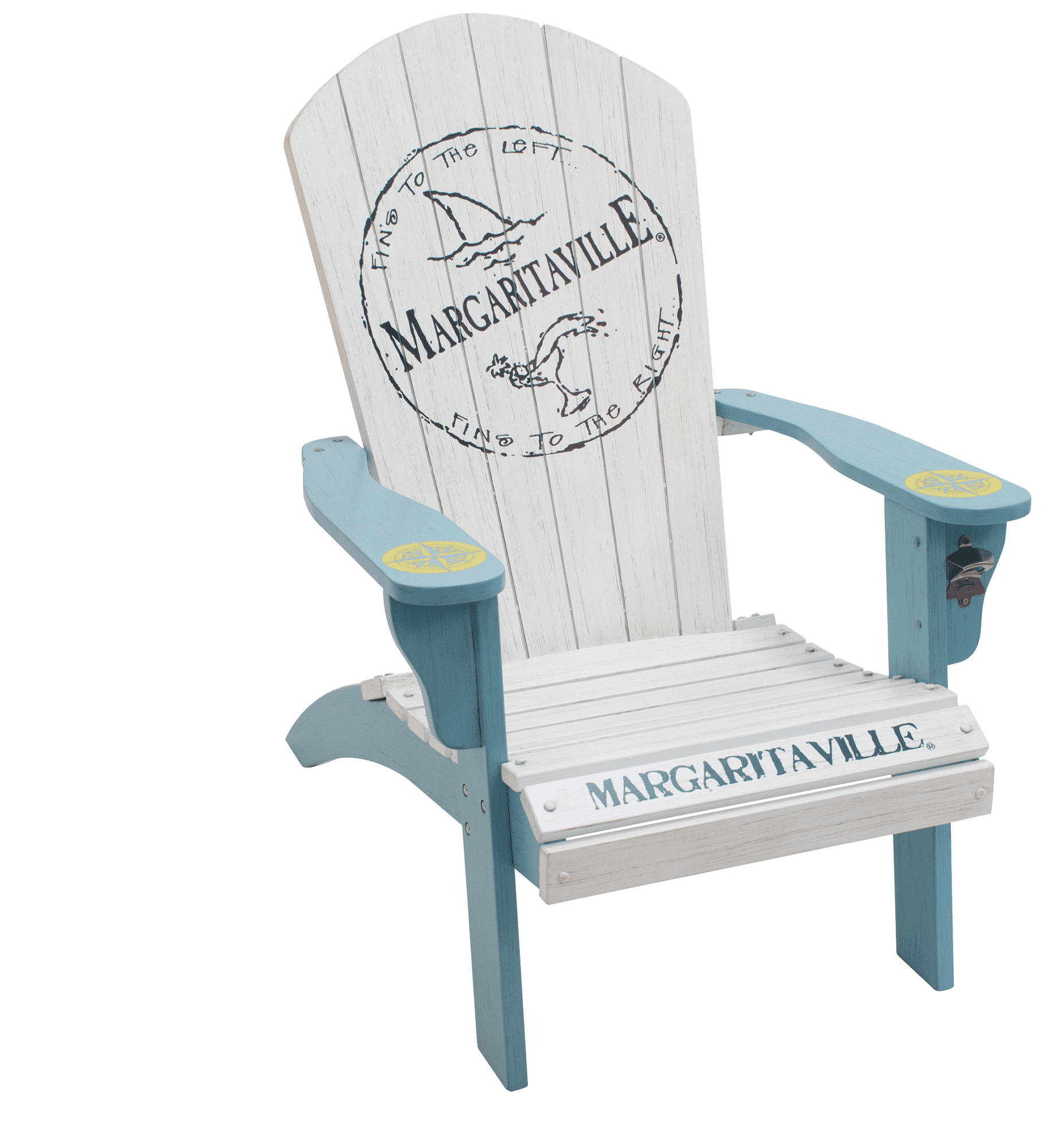 Margaritaville Wood Adirondack Chair Fins to the Left
