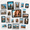 Black & Grey & White, variant on 15 Pack Black Picture Frame Set Multi Size Gallery Display