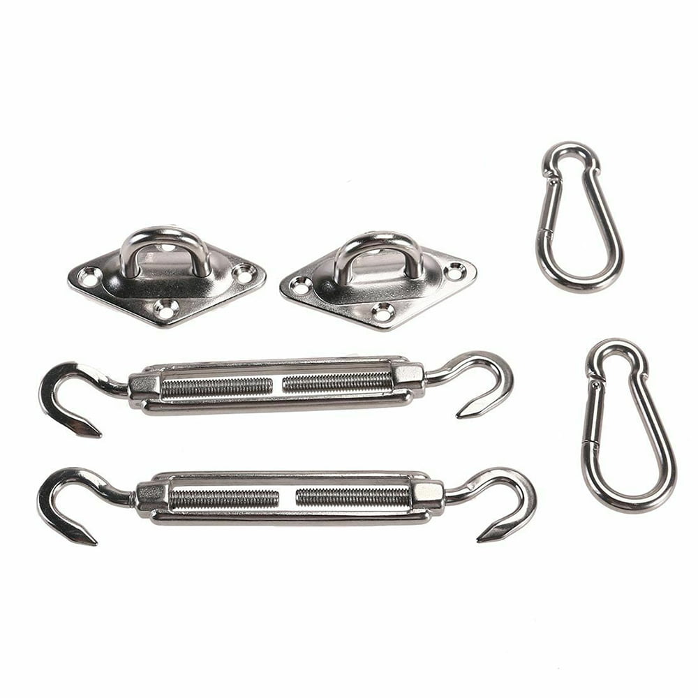 2pcs STAINLESS STEEL 50mm GATE SNAP HOOK CARABINER MOUNTING SHADE SAIL 