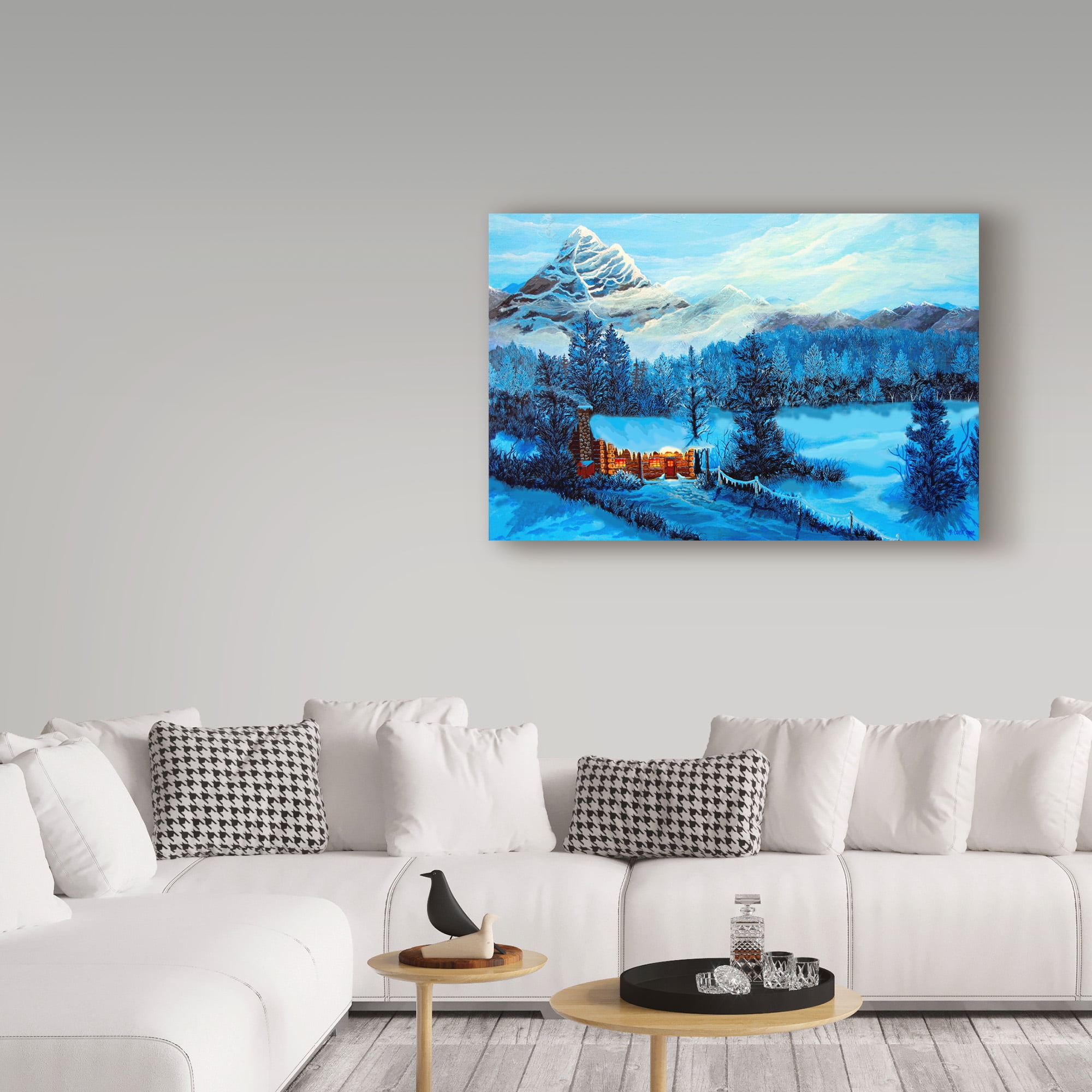 Trademark Fine Art Landscape Canvas Art ' Cozy Cabin ' by Bonnie B Cook