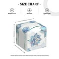 thumbnail image 4 of Lsque Pale Blue Lotus Flowers Printed Tissue Box Cover Holder, Facial Paper Organizer Dispenser,Square with Bottom Belt, PVC Leather Decorative Organizer, 4 of 8