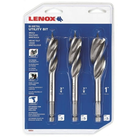 Lenox 10954300S Bi-metal Utility Drill Bit Kit, 3 Piece