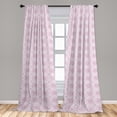 thumbnail image 2 of Abstract Window Curtains, Circles of Soft Ornamental Design with Pastel Colors Modern Boho Art, Lightweight Decor 2-Panel Set with Rod Pocket, Pair of - 28"x95", Mauve and Pale Lilac, by Ambesonne, 2 of 3