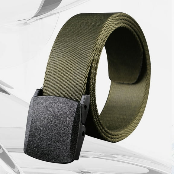 Masteelf Outdoor Travel Belt with Automatic Buckle, Sports Canvas Strap for Men and Women