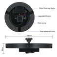 thumbnail image 4 of 3.8W Large Diameter 190MM Water Pump Solar Fountain with Night Colorful Breathing Light 6 Nozzles Garden Scenery 2200mAh Battery, 4 of 8