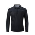thumbnail image 4 of WREESH Mens Long Sleeve Quarter Zip Polos Shirt Business Casual Golf Top Office Work Smart Lapel Shirt Lightweight Summer 2025, 4 of 9