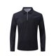 thumbnail image 4 of Blusa y camisa de manga larga con cuello vuelto para hombre, informal, de manga larga, con cremallera y solapa a rayas, blusa de manga larga con cuello vuelto, blusa de poliéster para hombre, 4 of 9