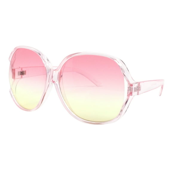 Super Oversized Sunglasses Women's Fashion Ombré Lens Translucent Pink UV400
