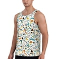 thumbnail image 2 of Logiee Cartoon Dinosaur Print Men's Workout Tank Top,Quick Dry Workout Tank Top,Gym Muscle Tee,Fitness Bodybuilding Sleeveless T Shirt-Small, 2 of 7