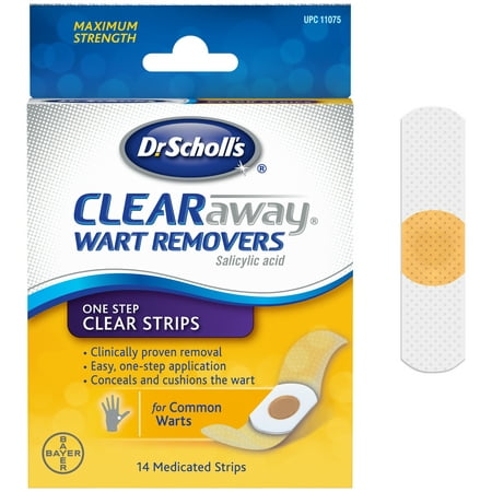 Dr Scholls, Clear Away One Step Salicylic Acid Plantar Acid Wart Remover pads - 14