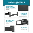 thumbnail image 5 of Harbweb 5pc HDPE Outdoor Dining Set, All-Weather Wood Grain Patio Furniture, Black, 5 of 6