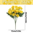 thumbnail image 3 of 5 Bundles Artificial Mums for Outdoors, Realistic Fake Mums Faux Silk Daisy, UV Resistant No Fade Faux Mums for Home Patio Porch Garden Yard Decor, Fall Flowers, Outdoor Fall Decor, 3 of 9