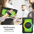 thumbnail image 2 of For Samsung Galaxy Tab S8/S7 Case 11 inch, 360 Rotating Shockproof Cover with Stand, Screen Protector, Shoulder Strap (SM-X700/SM-T870), Lime PC, 2 of 7