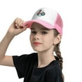 thumbnail image 5 of PAYOHTO Kids Sea Waves Palm Tree Glasses Baseball Hat Back Adjustable Mesh Breathable Hats Pink Trucker Cap Outdoor Fishing Sun Caps for Boys or Girls ages 4-10, 5 of 9