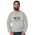 thumbnail image 5 of Sneaky Dog Eating BBQ Funny Grilling Men's Crewneck Sweatshirt Brisco Brands S, 5 of 6