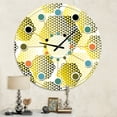 thumbnail image 2 of Designart 'Retro Hexagon Pattern Xi Mid-Century Modern Wall Clock, 2 of 4