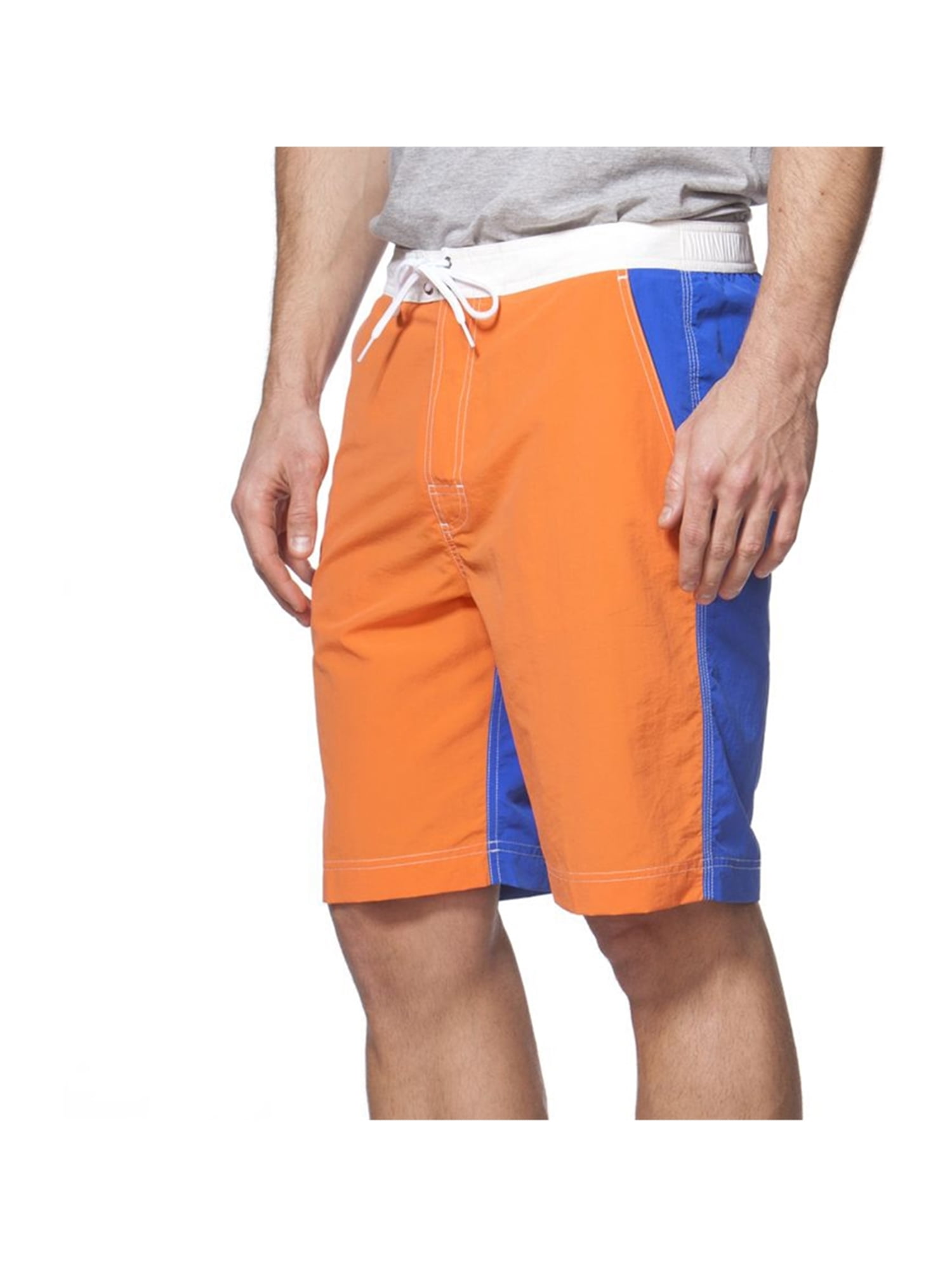 Chaps Mens Colorblock Swim Bottom Board Shorts lifeboatorange 2LT Big