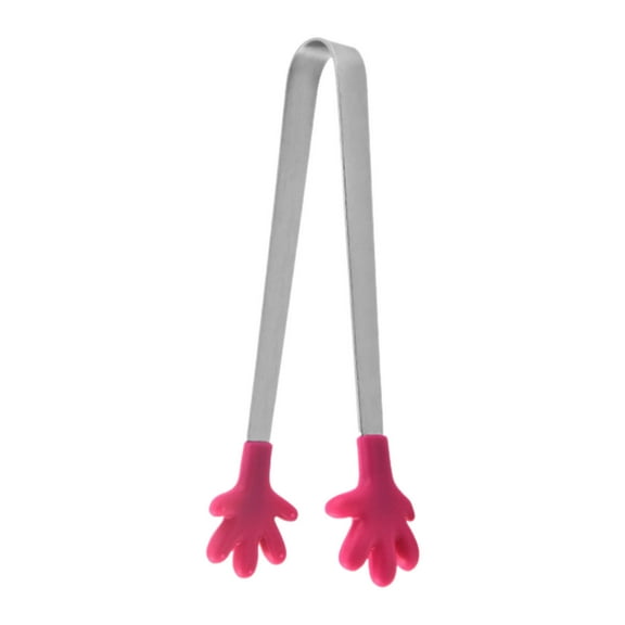 JoyMoreHome Silicone Mini Tongs, 5.1Inch Hand Shape Food Tongs, Small Tongs for Serving Food, Ice Cube, fruits, Sugar, Barbecue