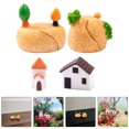 thumbnail image 1 of LOLIPPYY 4Pcs Tiny Village Houses Resin Assorted Color for Terrarium Accessories, 1 of 8