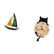 thumbnail image 5 of Escultura De Reloj De Pared De Velero De Hierro, Adorno De Mesa, Colección De Decoración Feng Shui, Figura Decorativa Para Centro De Mesa, Escritorio, Estantería, Fácil De Leer, Ligero, Sin, 5 of 8