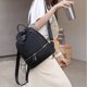 thumbnail image 3 of Minnieouse de tela Oxford para mujer, forro de poliéster portátil, correa doble ajustable de Color sólido, elegante bolso transpirable de moda Mochilas Negro Minnieouse AP012297-02, 3 of 6