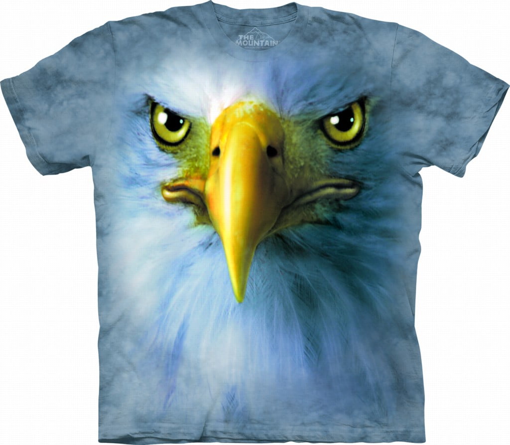 The Mountain - EAGLE FACE XL Cotton Eagles T-Shirt Blue Youth Short ...