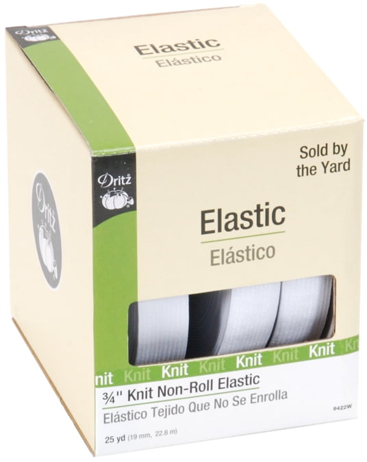 Dritz Non-Roll Elastic 1 X2-1/2Yd-White Dritz Non-Roll Elastic 1 X2-1/2Yd-White