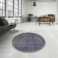 thumbnail image 3 of Ahgly Company Indoor Rectangle Contemporary Purple Abstract Area Rugs, 4' x 6', 3 of 6