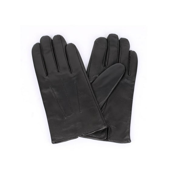 Karla Hanson 78108 Men's Classic Leather Touch Screen Gloves Black Large (78108BLACK-L)