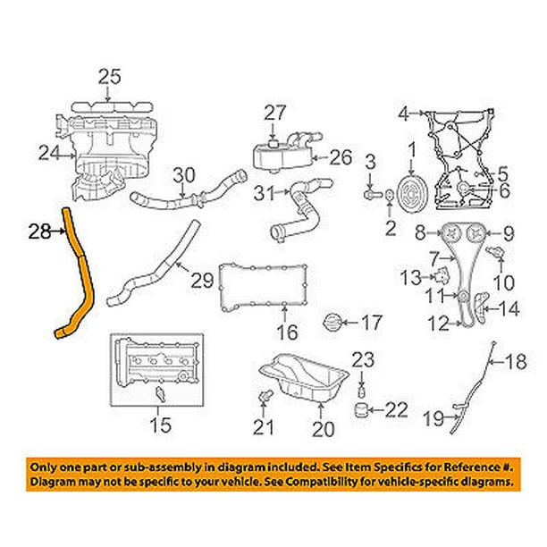 Dodge CHRYSLER OEM 09-13 Journey 2.4L-L4 Engine Parts-Inlet Hose 5291898AB - Walmart.com - Walmart.com | 2013 Dodge Journey Engine Diagram | | Walmart