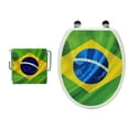 thumbnail image 2 of Printed Design Oval Elongated Toilet Seat With Adjustable Zinc Hinges Brazil, 2 of 4