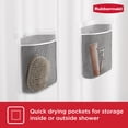 thumbnail image 5 of Rubbermaid Frosty Heavyweight Waterproof PEVA Shower Curtain Liner with Storage Pockets, BPA-Free, 70 x 72 Inches, 5 of 10