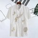 thumbnail image 4 of Tangs Suit Top Embroidery Dragon Solid Color Stand Collar Short Sleeve New Year Wear Super Soft Chinese Kung Fu Wing Chun Garment Shirt Men Clothing, 4 of 4