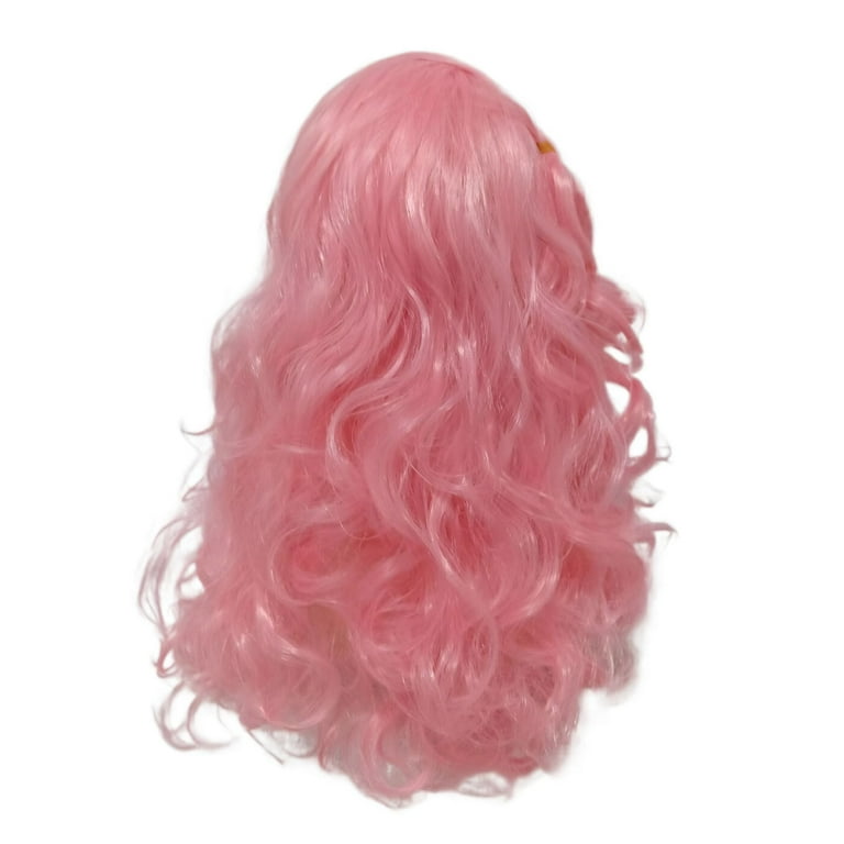 Pink Curly Bridget Wig for Women Girl Halloween Cosplay Wig Heat Resistant Hair Wig