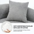 thumbnail image 4 of MODEL LY-025 COMPRESSION SOFA :4 Seater Light Gray Sofa with Chenille fabric, 30D ,60 Hardness full sponge,4 pillows for Living Room, Home Furniture Sleeper Sectional Sofa for Apartment, 4 of 5