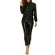 thumbnail image 2 of INSPIRE CHIC Blusa de Manga Larga Vintage Brillante con Estrellas Metálicas Doradas para Mujer Talla S Negra, 2 of 6