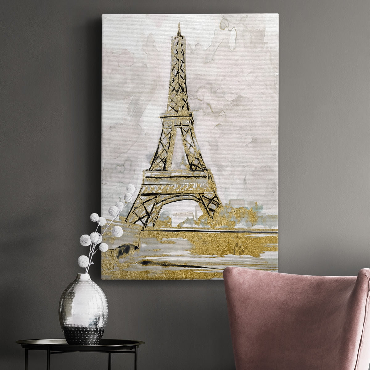 Eiffel Tower Glitz Premium Gallery Wrapped Canvas - Ready to Hang