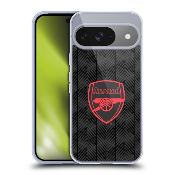 Head Case Designs Arsenal FC Crest and Gunners Logo Black Soft Gel Case for Google Pixel 9 / Pixel 9 Pro